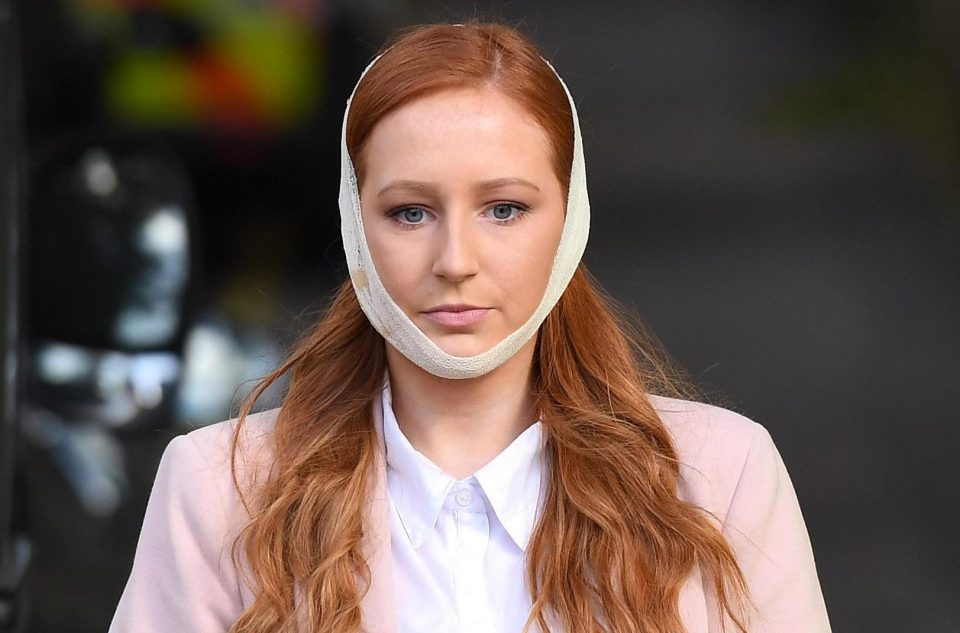  An injured woman seen at Parsons Green Underground Station in the aftermath of the blast