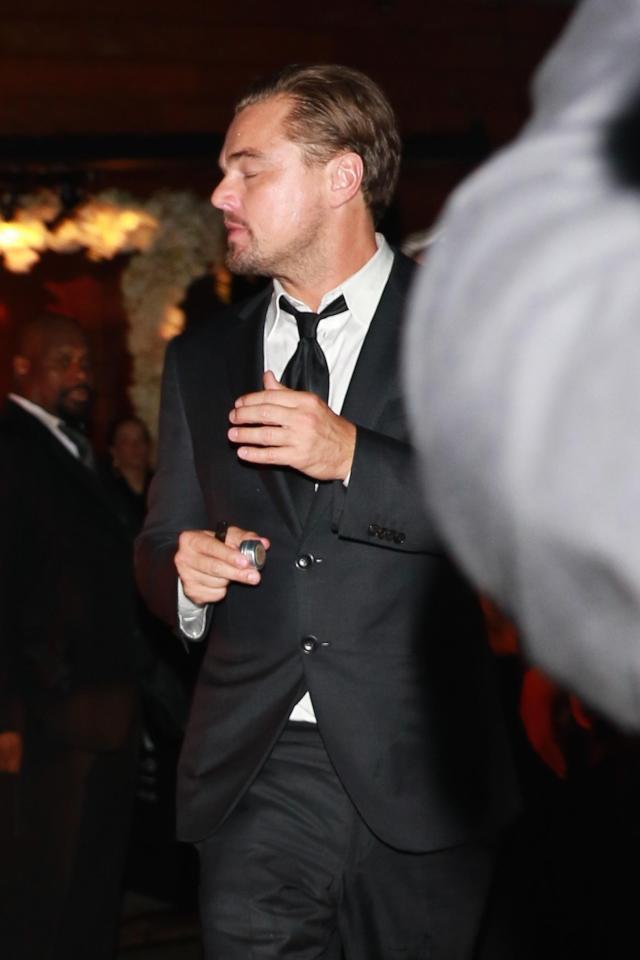  Leonardo DiCaprio looked to have had a cracking night at the bash