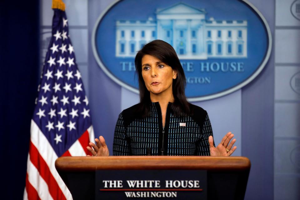  Nikki Haley gave an interview this week where she said the US had exhausted all its options with the UN