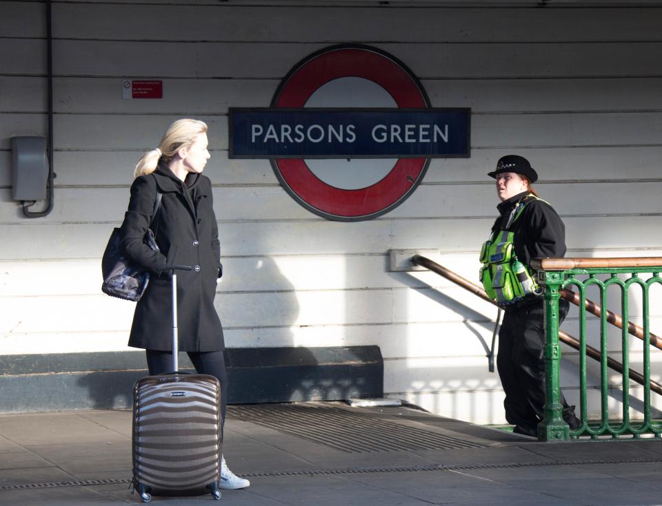  Defiant Londoners refused to let the terror attack scare them as they waited for trains at Parsons Green