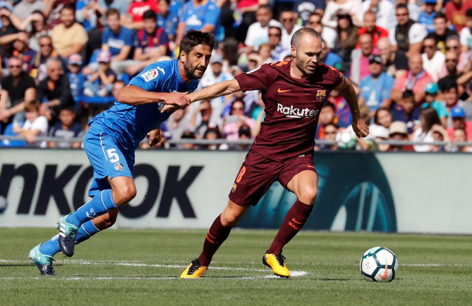  Andres Iniesta is into the last year of his contract at Barcelona