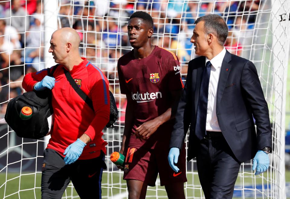  Ousmane Dembele 'faces two months' on sidelines after being forced off