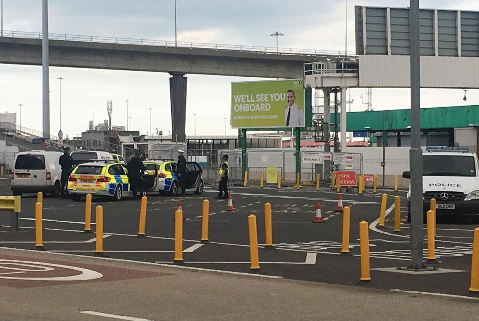  Police at Dover Port, where detectives investigating the Parsons Green bombing arrested an 18-year-old man