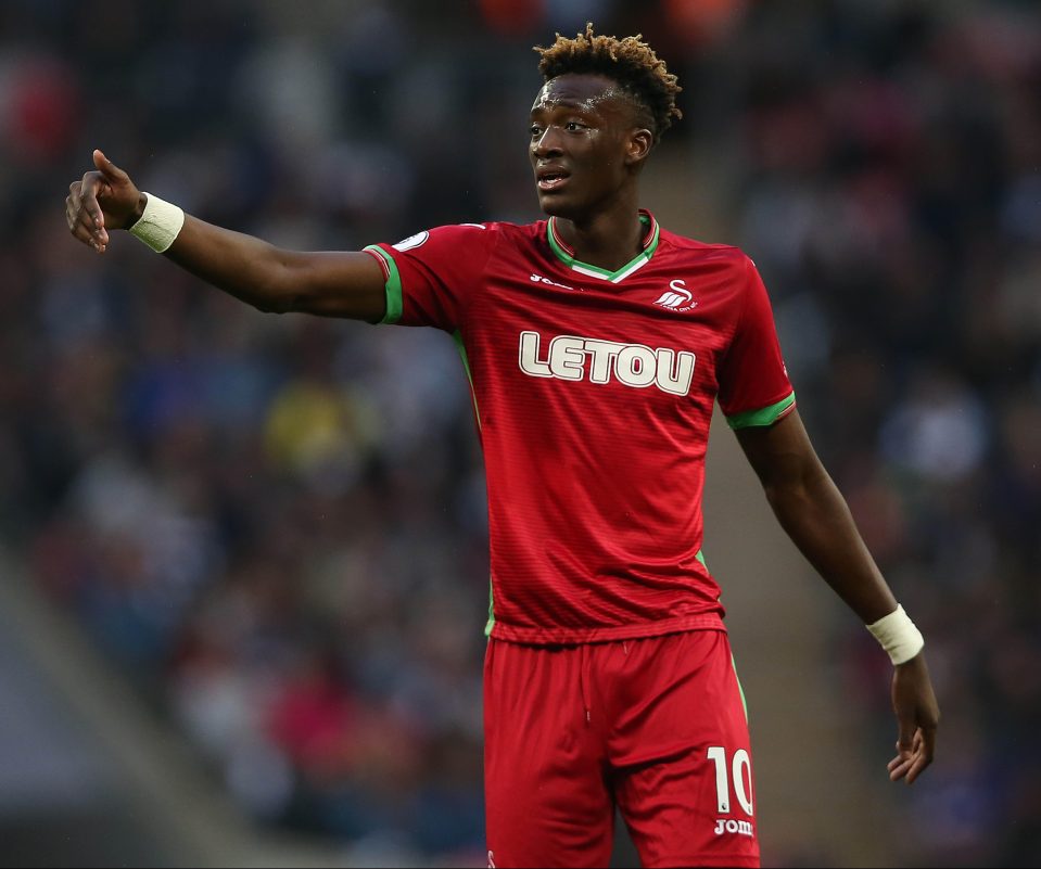 London-born Tammy Abraham is a regular on loan with Swansea in the Premier League after thriving in his temporary spell with Bristol City in the Championship last season 