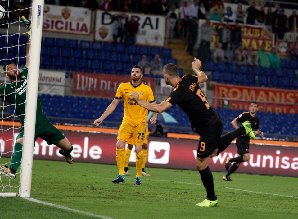  Edin Dzeko was on target in Roma's win