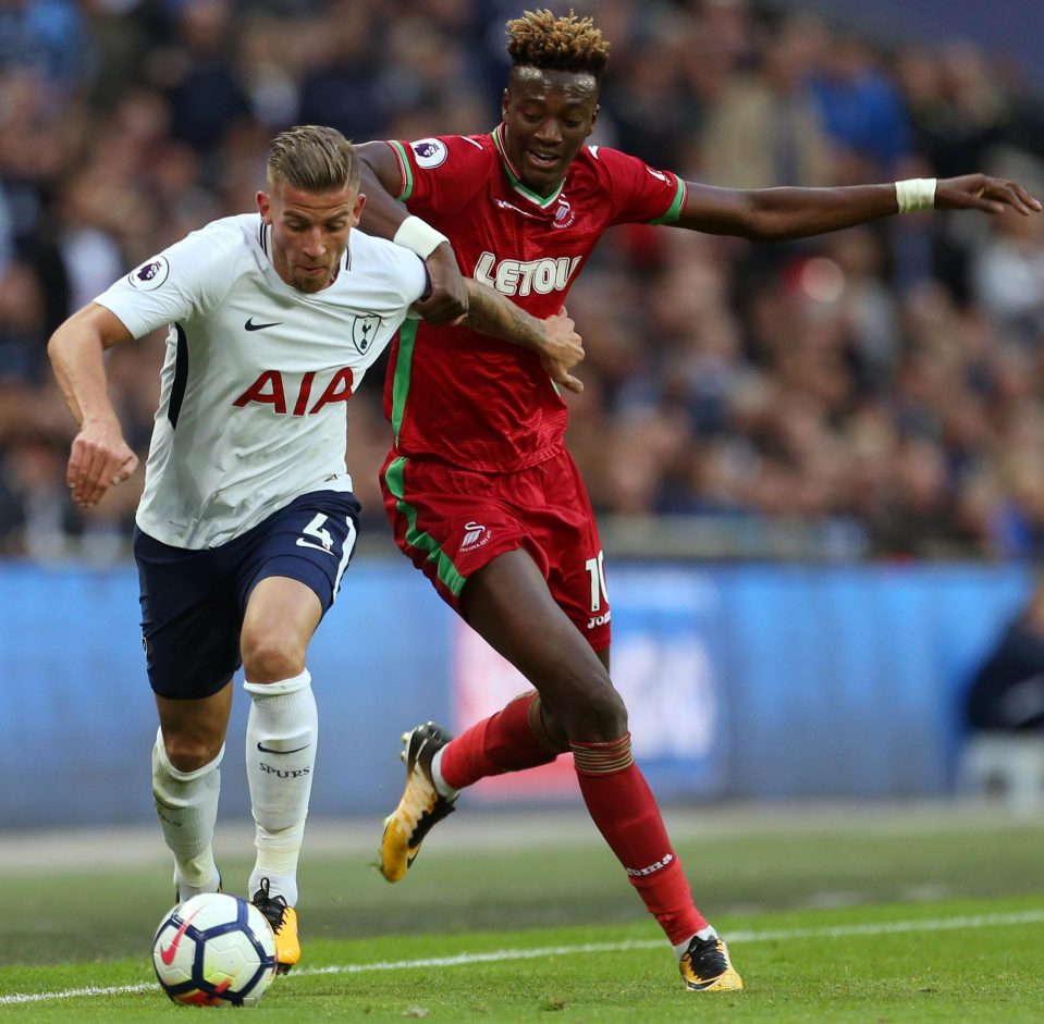 Tammy Abraham is already proving a menace to top Prem defenders like Spurs Toby Alderweireld