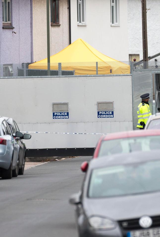  Police remain on the scene in Sunbury, south west London this morning as detectives continue to pore over the home of Penelope and Ron Jones