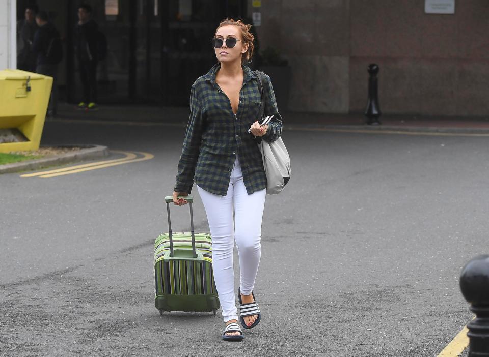  Laura Simpson was spotted leaving her London hotel this morning