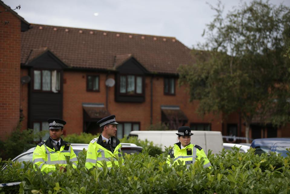  The search at Stanwell comes the day after an address in Sunbury-on-Thames was investigated yesterday