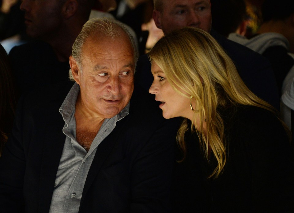 Kate Moss and Philip Green watched from the front row