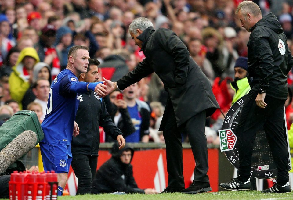  Jose Mourinho shook Wayne Rooney's hand once his former player was subbed but it is clear who now really holds the upper hand in the race for the Premier League crown