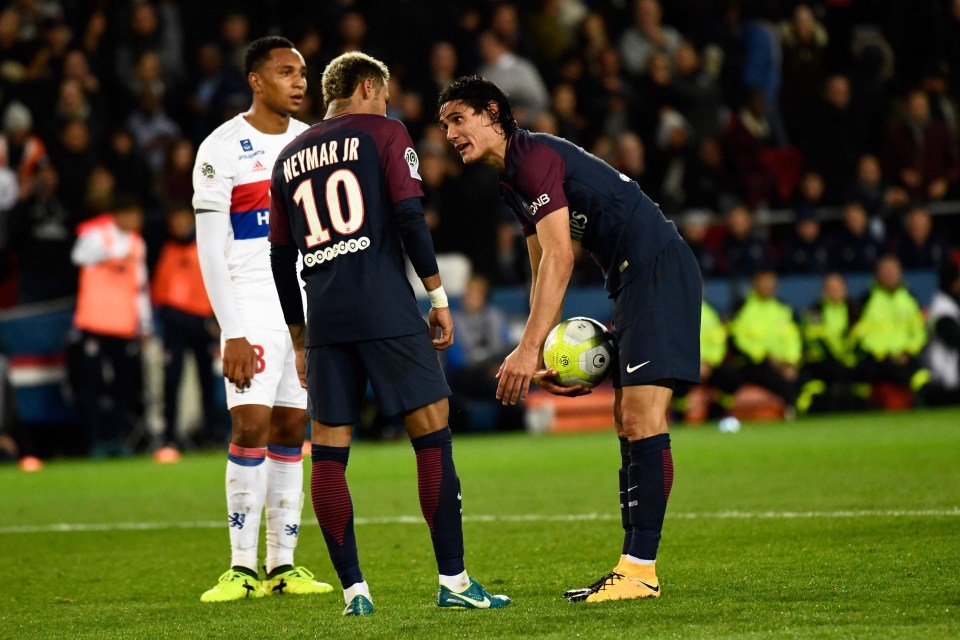 Cavani had an on-pitch falling out with Neymar over a penalty last week