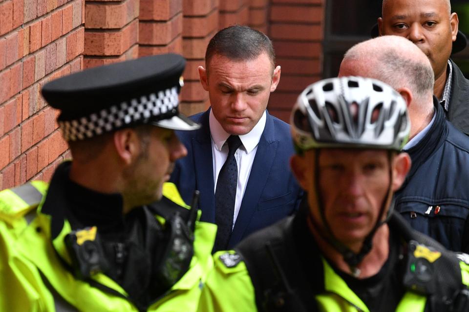  Wayne Rooney arrives at court today as he faces drink-driving rap