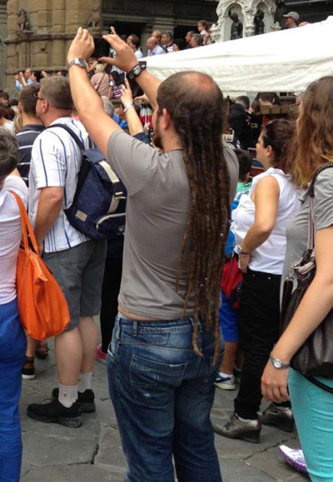  This man is giving Rapunzel a run for her money with his bum-skimming dreadlocks