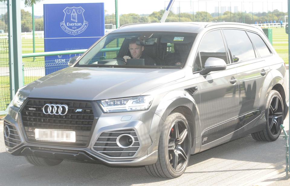  Wayne Rooney won't be able to get behind the wheel of his Audi Q7 for another two years