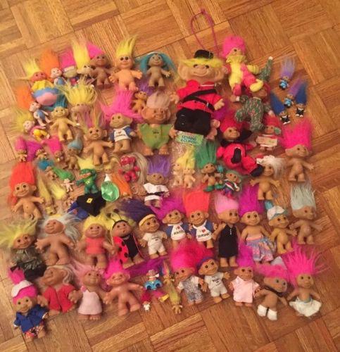  Collection of Troll Dolls from various different eras are selling for around the £50 mark on eBay