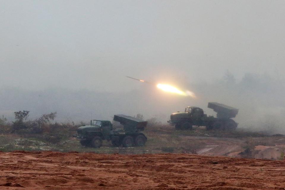  The drills are seen as a show of strength by Russia's nervous neighbours