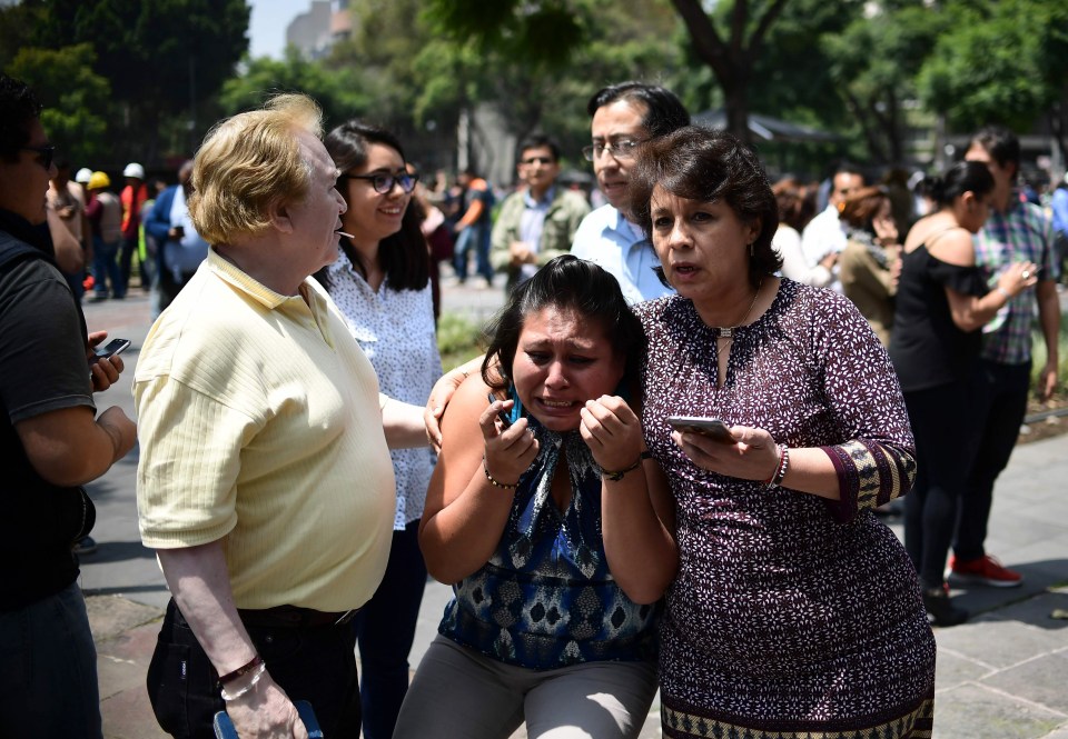 Millions were left fleeing for shelter when the quake struck at 1:14pm local time