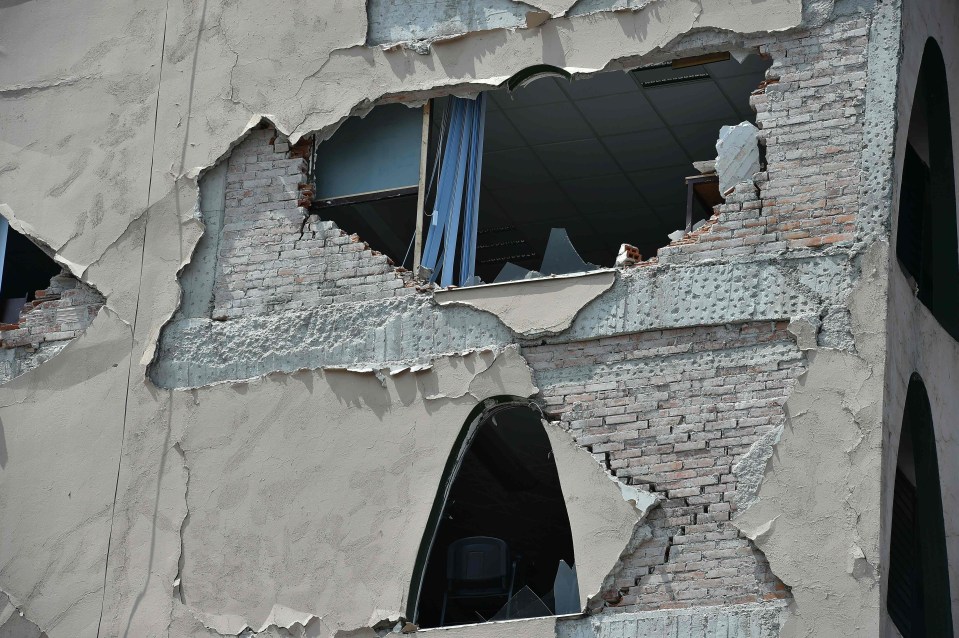 The earthquake ripped through buildings in the city leaving devastating damage 