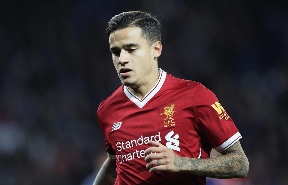  Philippe Coutinho started for Liverpool but only last until half time