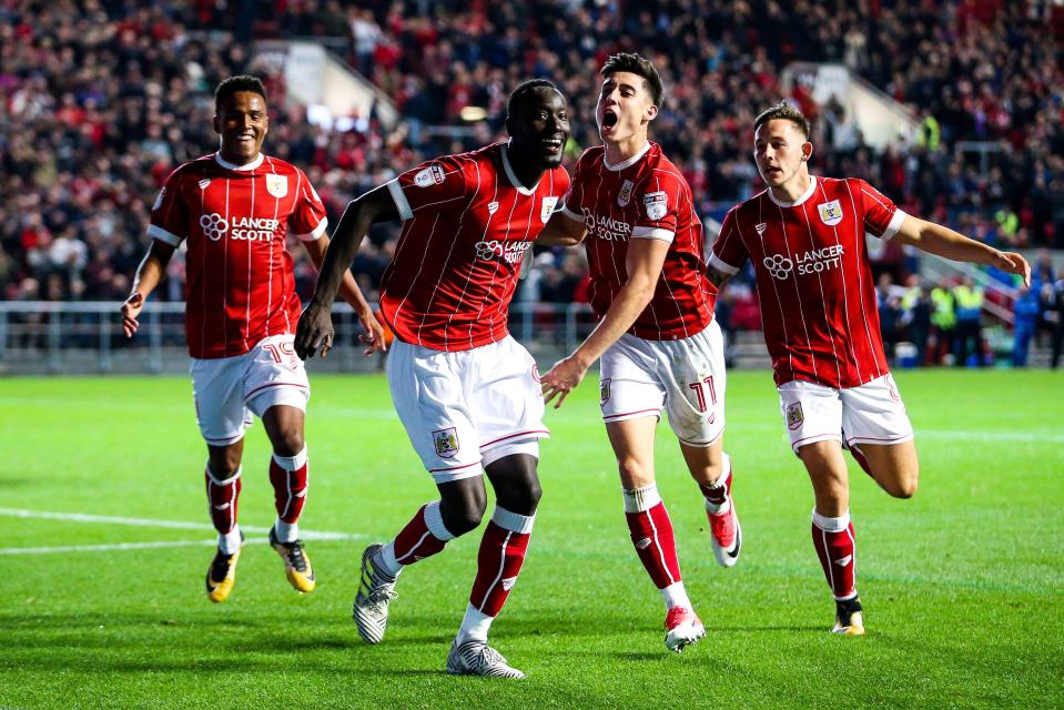  Famara Diedhiou was on target for Bristol City against Stoke