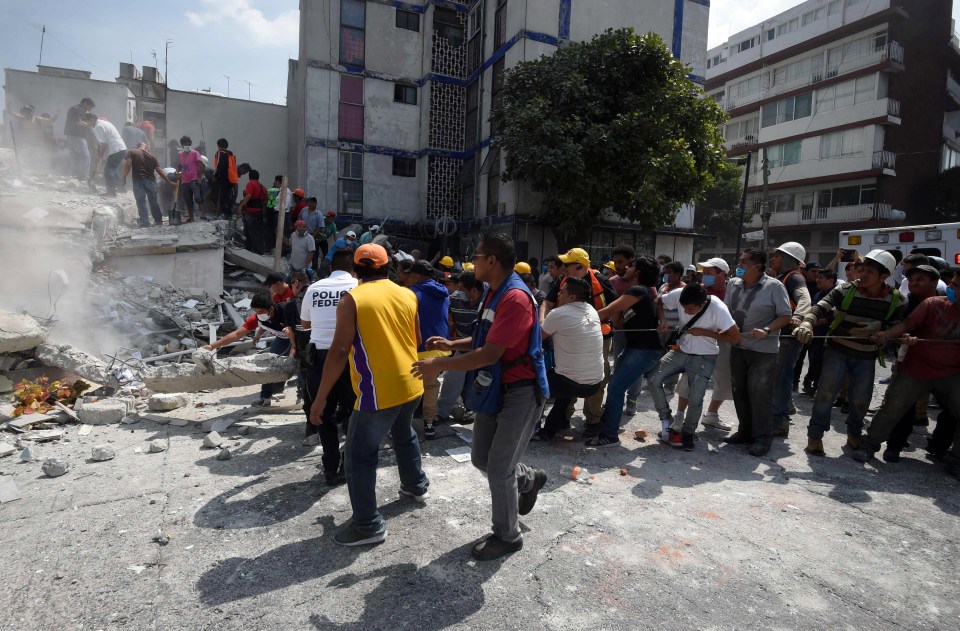 A devastating earthquake Mexico's capital on the anniversary of a 1985 quake which killed 10,000