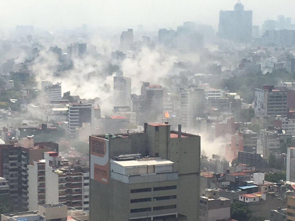 A general view of Mexico City after the 7.1 earthquake struck 