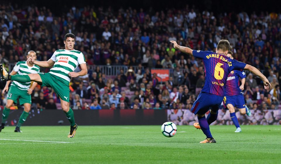  Denis Suarez made it three with after Messi had been denied