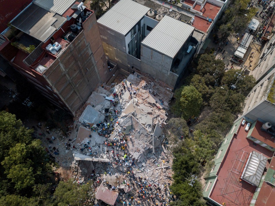 Buildings have been flattened by the quake which struck last night and has left hundreds dead