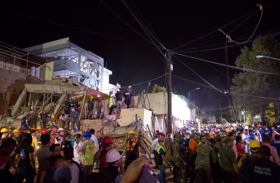 About 30 children are still missing from the Enrique Rebsamen school in the city after the devastating quake