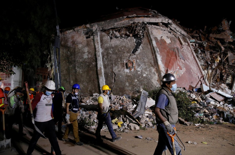 The massive tremor flattened dozens of buildings in the capital city