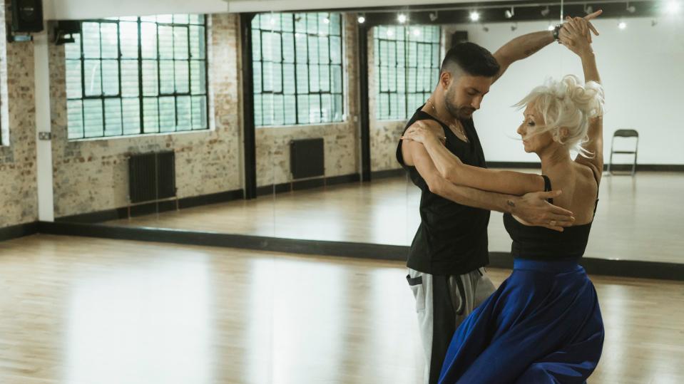  Debbie McGee is holding in her nerves with hunk Giovanni Pernice