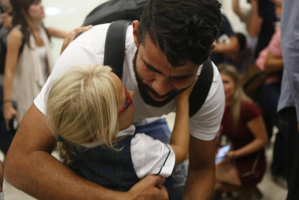  The Brazilian-born Spaniard beamed as he met with young fans