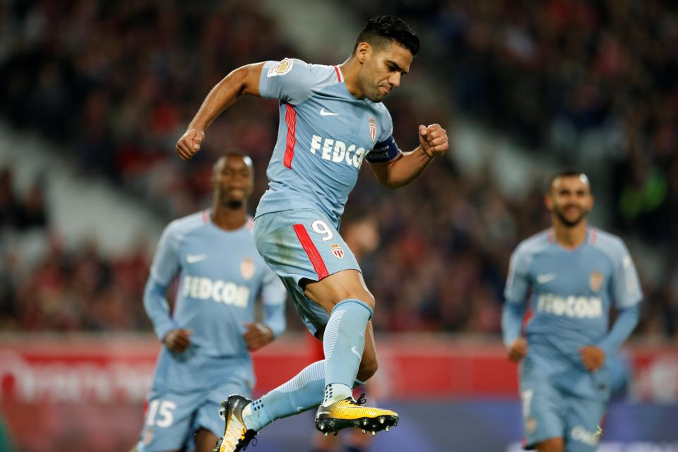  Radamel Falcao scored twice for Monaco against Lille