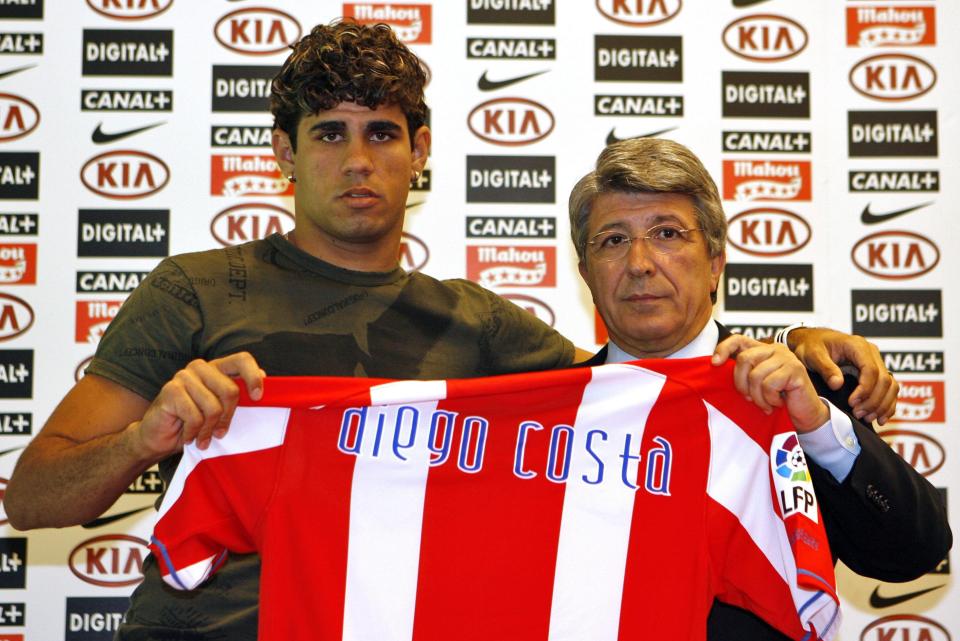  Diego Costa first signed for Atletico Madrid back in 2007