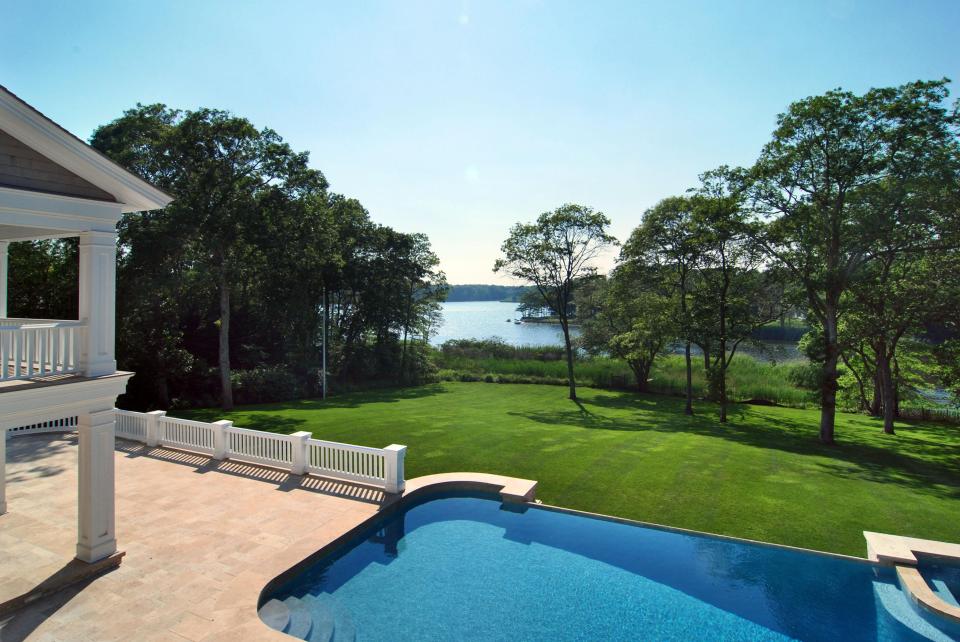  The infinity pool looks out onto the pond