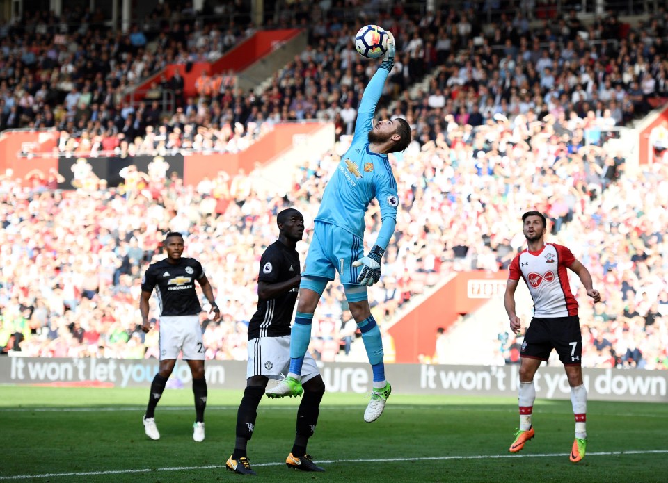 Another clean sheet for David De Gea at Southampton