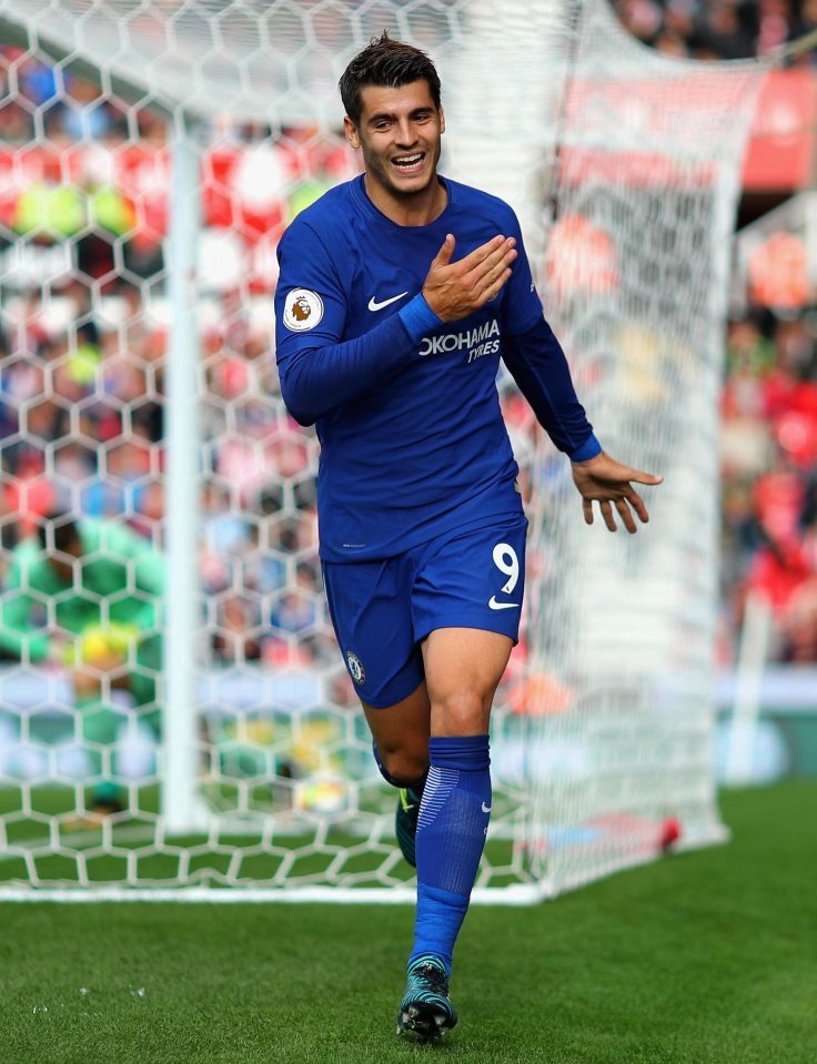  Alvaro Morata scored a stunning hat-trick away to Stoke at the weekend