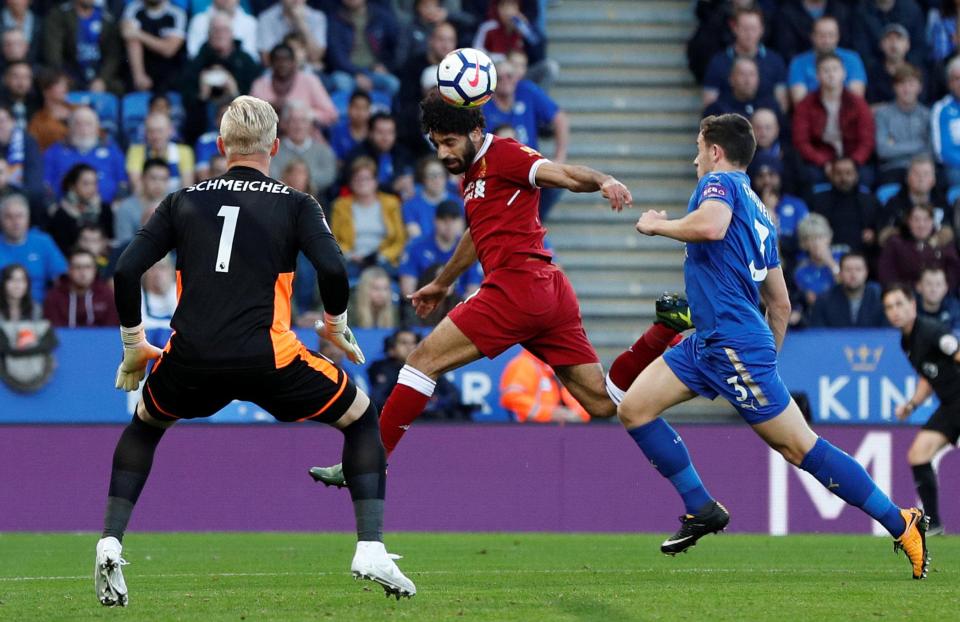  Mohamed Salah headed Liverpool ahead following Coutinho's cross