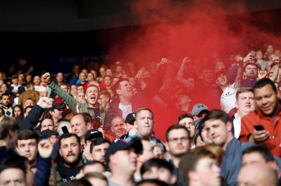  Liverpool fans were in good voice in the away end