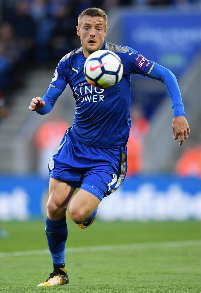 Vardy has scored three goals in his last three matches for the Foxes