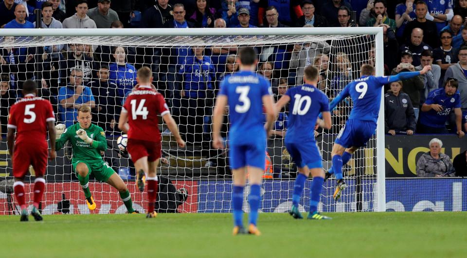  Jamie Vardy missed a crucial penalty to bring the scores level