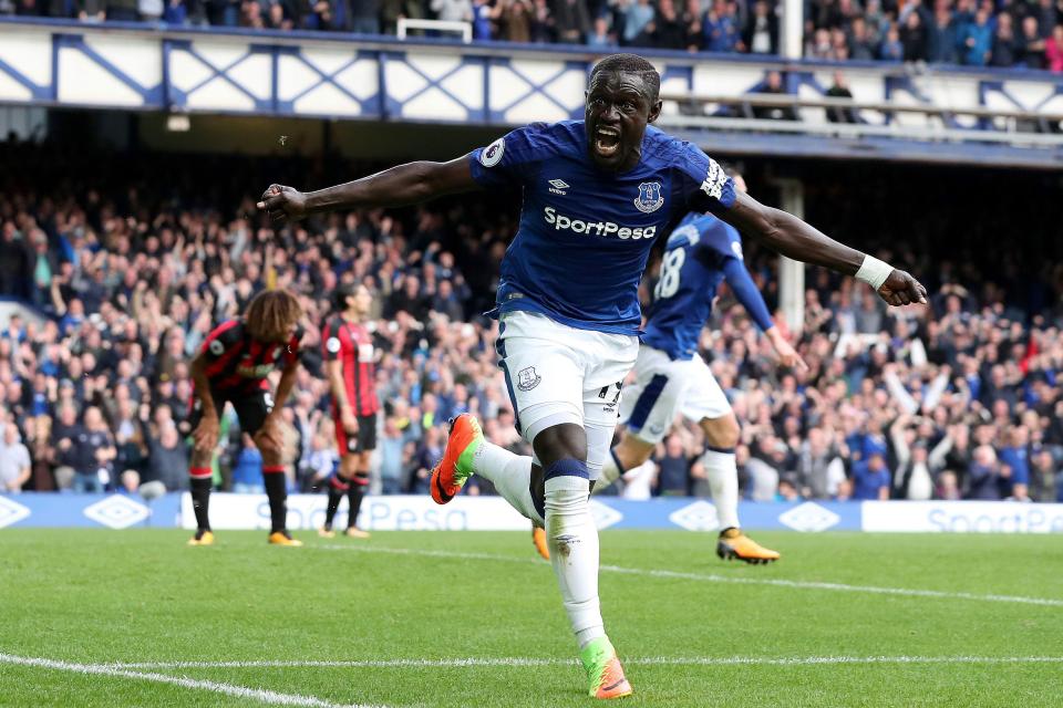  Oumar Niasse celebrates after firing Everton to victory