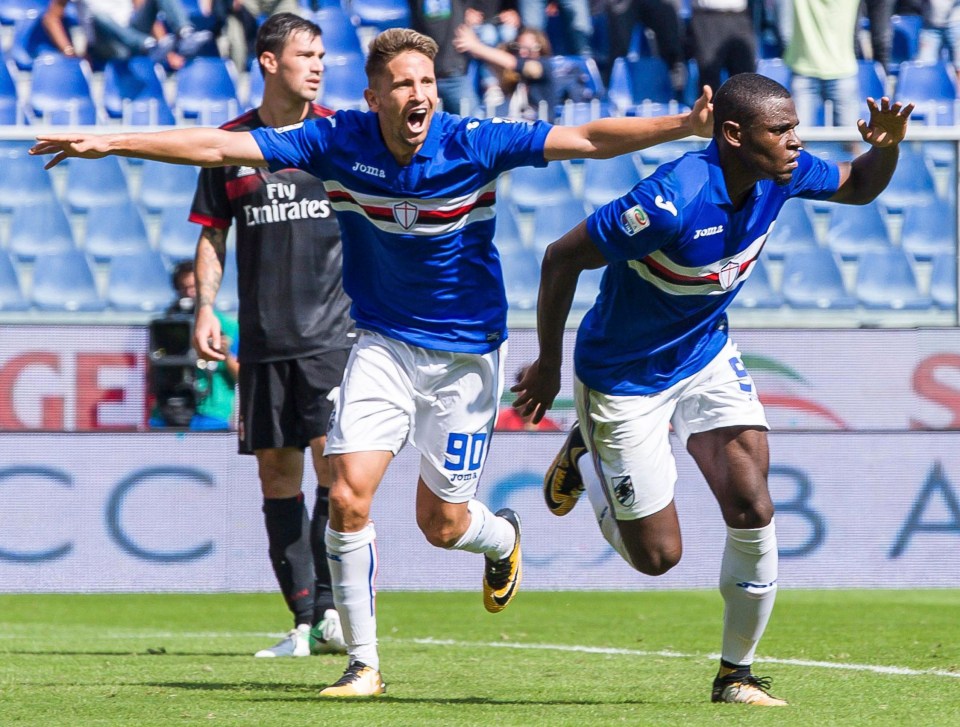 Sampdoria shocked AC Milan with 2-0 victory at the weekend