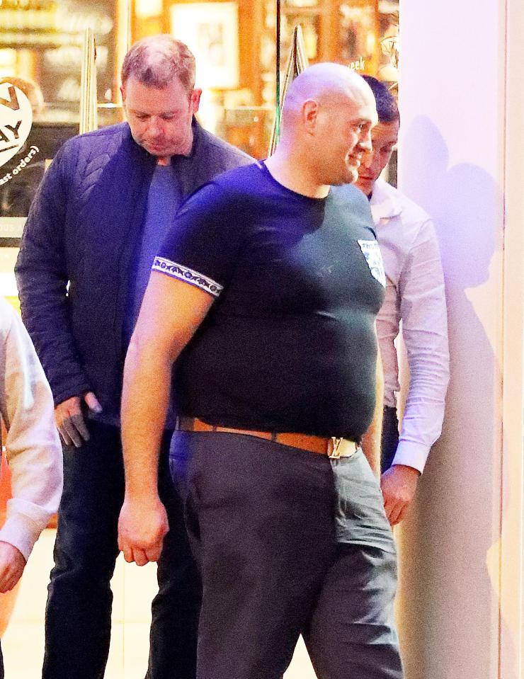  Tyson Fury was looking like he enjoyed his meal at Manchester's San Carlo Italain restaurant