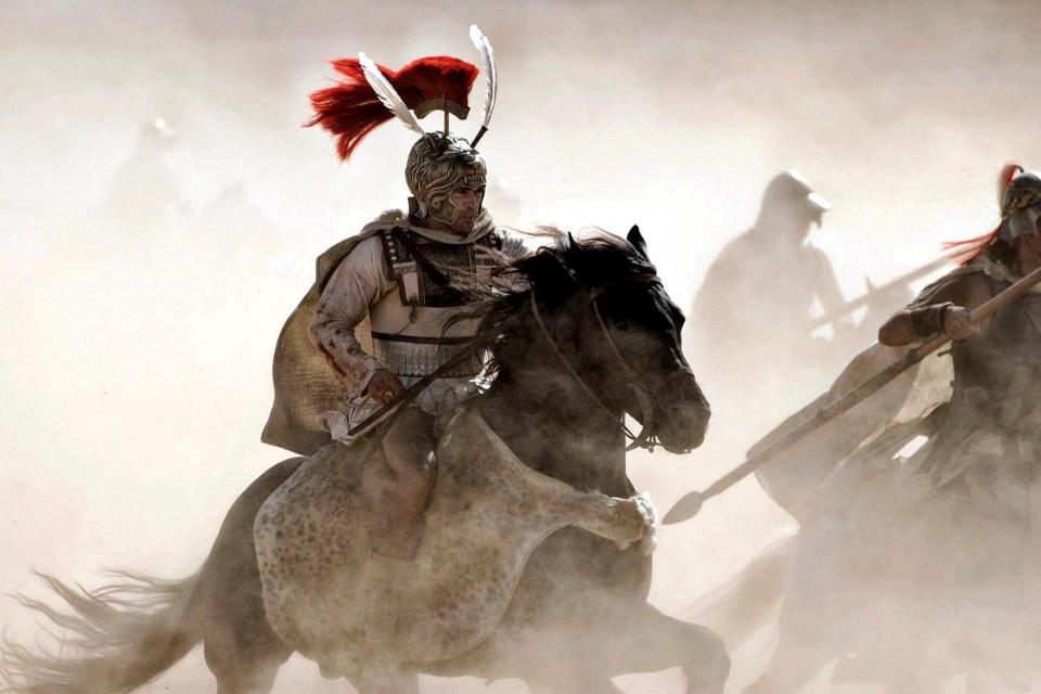  Alexander the Great as depicted in the 2004 film Alexander starring Colin Farrell as the legendary military leader