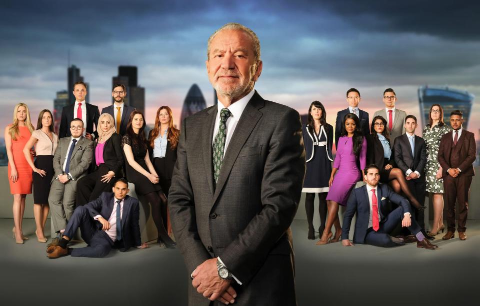  The Apprentice Series 13 contestants (L-R) James White, Ross Fretten, Jeff Wan, Andrew Brady, Jade English, Sarah Lynn, Charles Burns, Bushra Shaikh, Sarah-Jayne Clark, Michaela Wain, Siobhan Smith, Joanna Jarjue, Anisa Topan, Elliot Van Emden, Elizabeth McKenna, Sajan Shah, Danny Grant, Harrison Jones