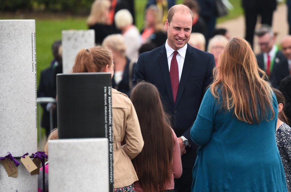 He chatted to other parents about his son’s reluctance to be dropped off at the school gates this morning