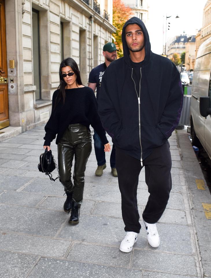  Kourtney and Younes went for casual looks on their first day in Paris