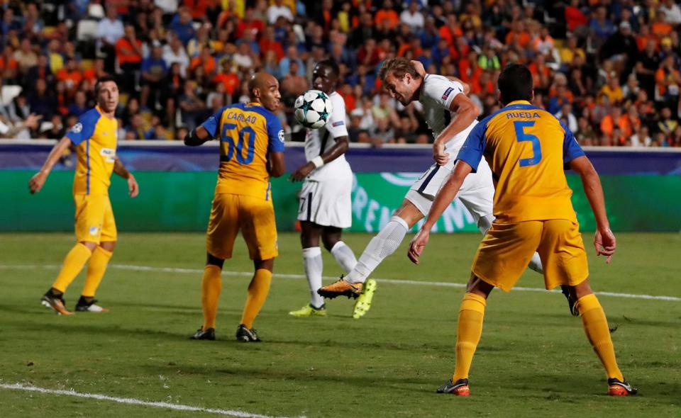 Kane then sealed his treble with a header to claim the match ball